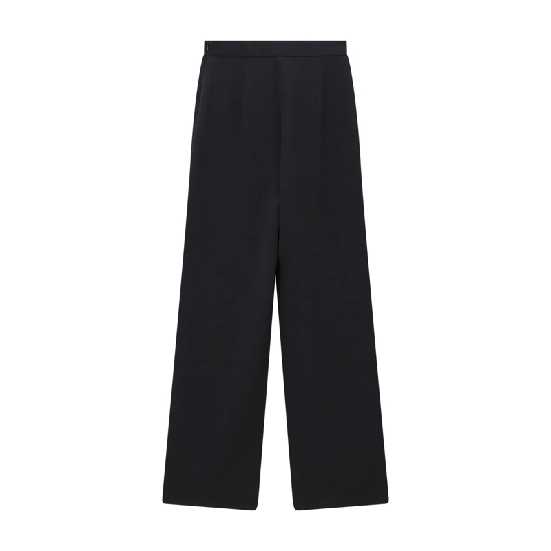 Max Mara Freizeithose Wide-Leg Hose aus Cady schwarz(Image 2)