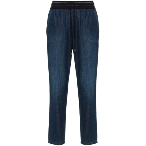 Lorena Antoniazzi Jeans Drawstring Tapered Jeans Blue