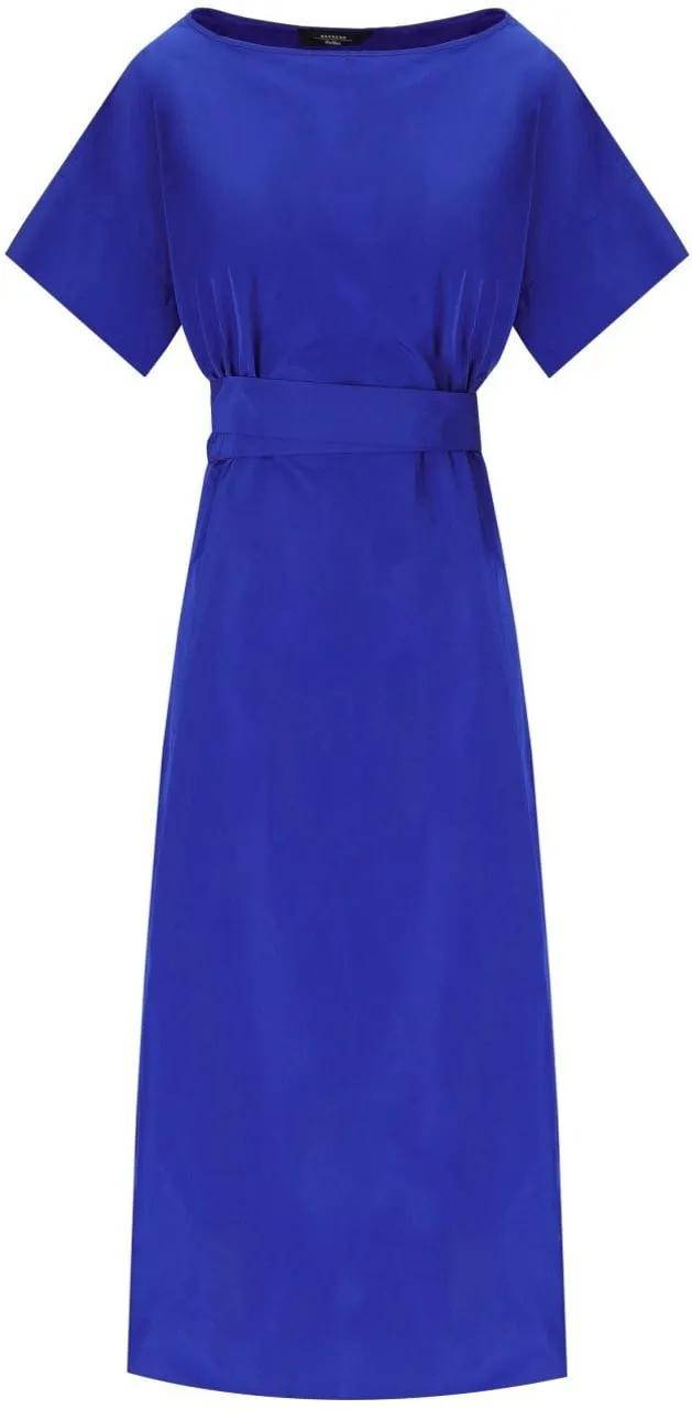 Thumbnail - Max Mara - Max Mara Weekend Finish Electric Blue Midi Dress B - Größe 40 - blue
