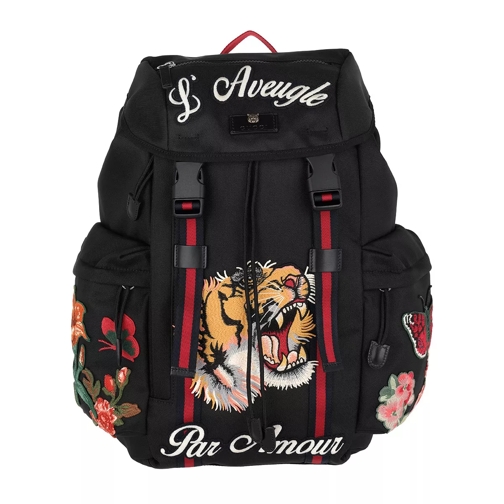 Gucci Backpack With Embroidery Black Ryggsäck
