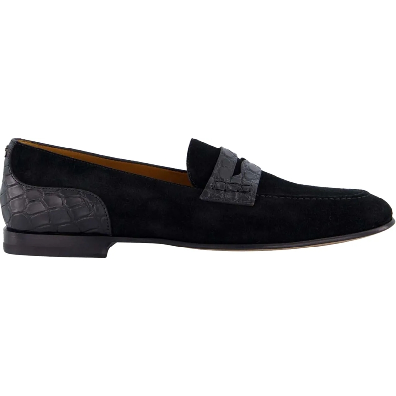 Dolce&Gabbana Chaussons Heren DG Plaque Loafer Zwart schwarz