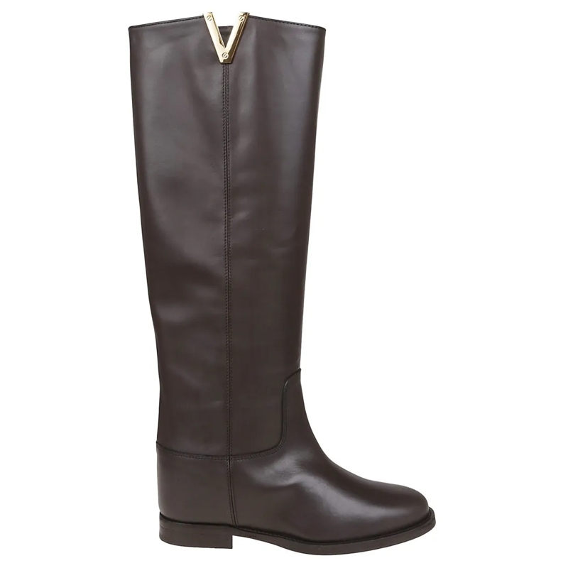 Via Roma 15 Bottes V-Neck Accessory Boot With Split Brown