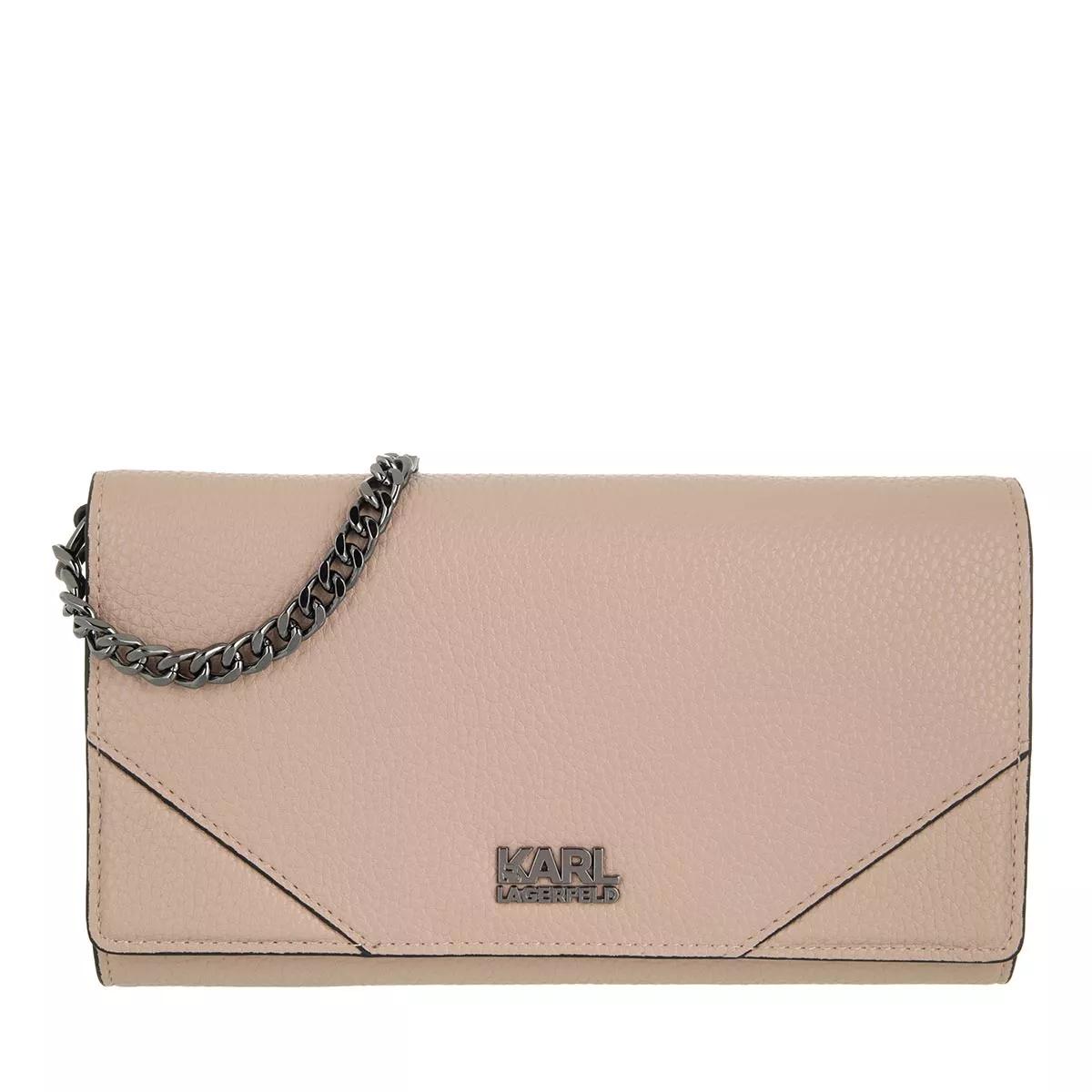 Karl Lagerfeld Portemonnaie - K/Stone Wallet On Chain - Gr. unisize - in Beige - für Damen