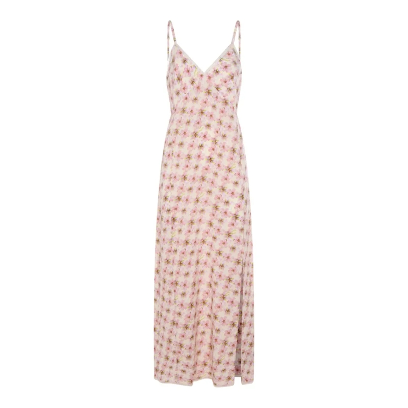 Zadig & Voltaire Midi-jurk Pink Floral Viscose Midi Dress Pink