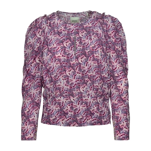 Isabel Marant Blusen Zarga' Blouse In Mauve Silk Blend Pink