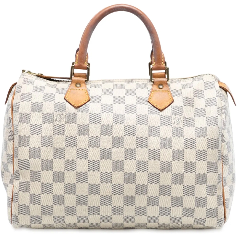 Louis Vuitton Tote Damier Azur Speedy 30 weiß