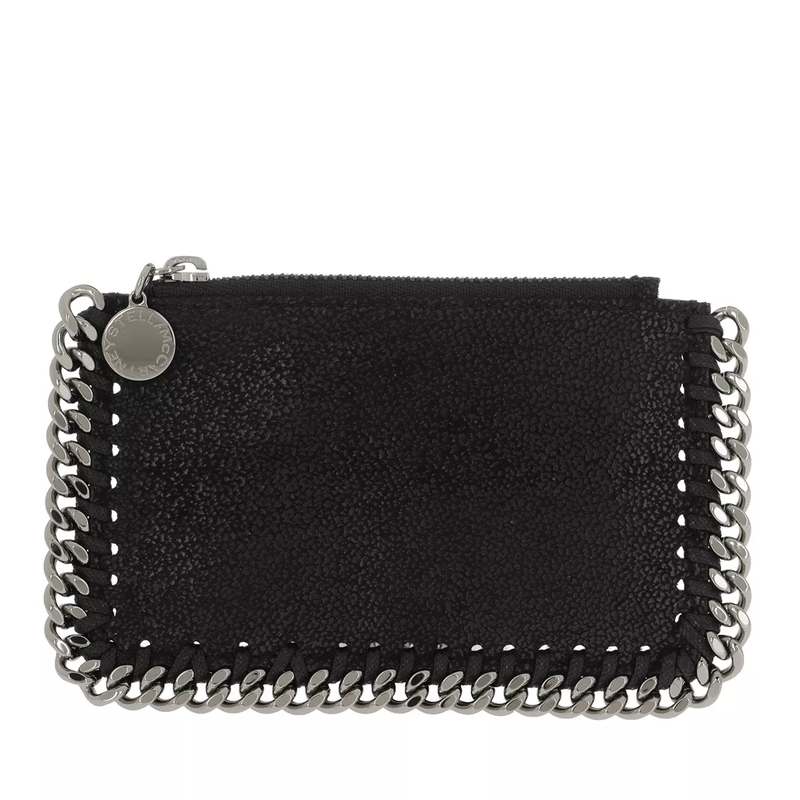 Stella McCartney Münzportemonnaie Falabella Card Case Leather Black