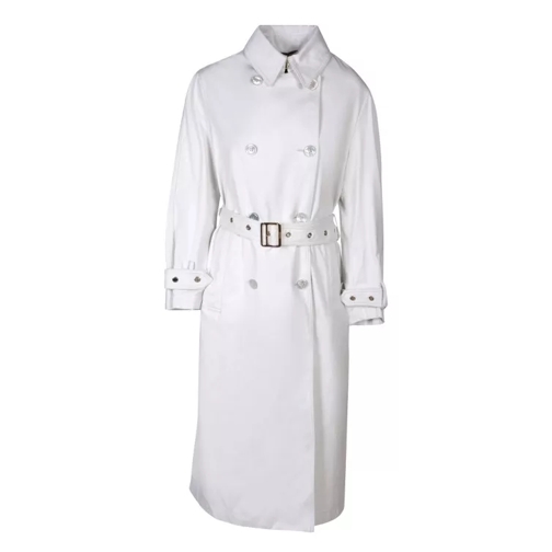 Moorer Double-Breasted Trench Coat White 