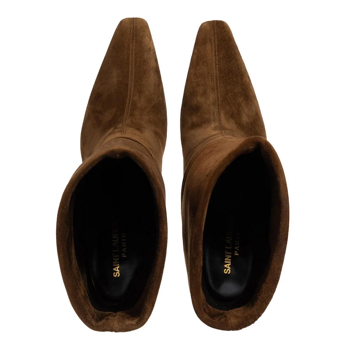 Thumbnail - Saint Laurent Stiefeletten - Niki Suede Ankle Boots - Gr. 38 (EU) - in Braun - für Damen