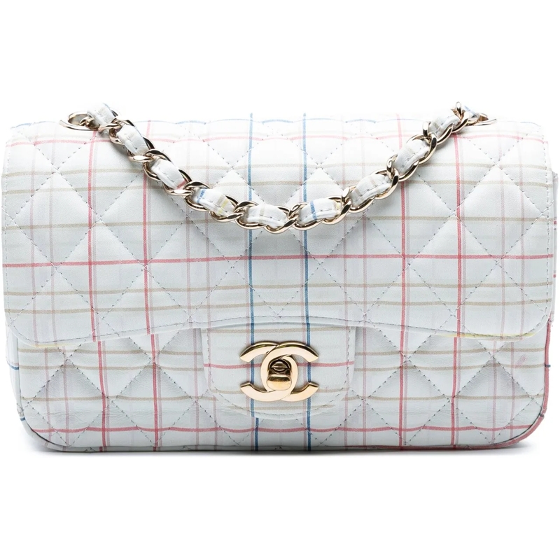 Chanel Sac à bandoulière Mini Rectangular Classic Printed Calfskin Single F weiß