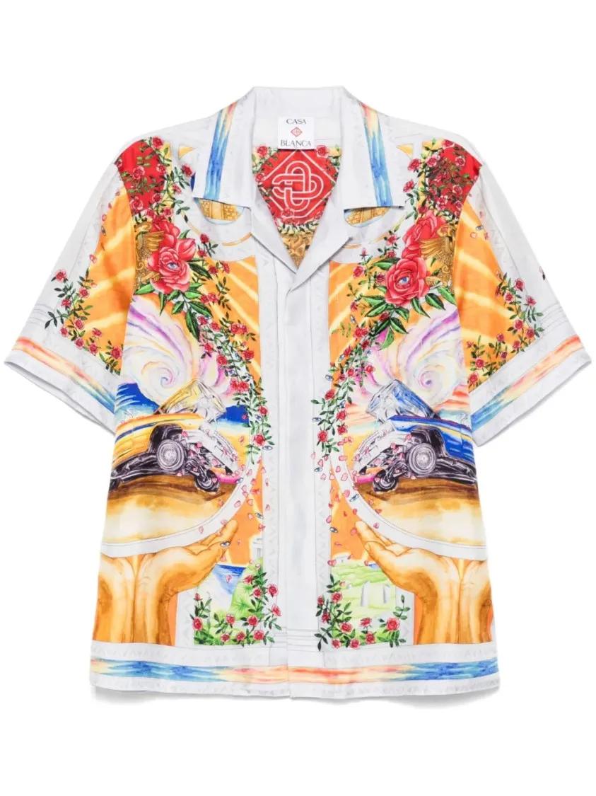 Thumbnail - Casablanca - Graphic-Print Shirt - Größe L - bunt