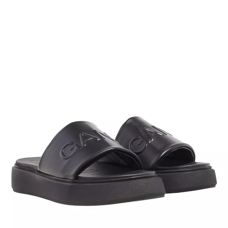 GANNI Claquettes Sporty Mix Sneaker Sandal Black