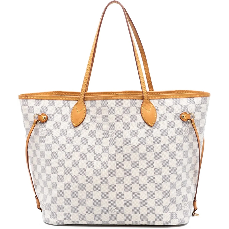 Louis Vuitton Shopper Damier Azur Neverfull MM weiß