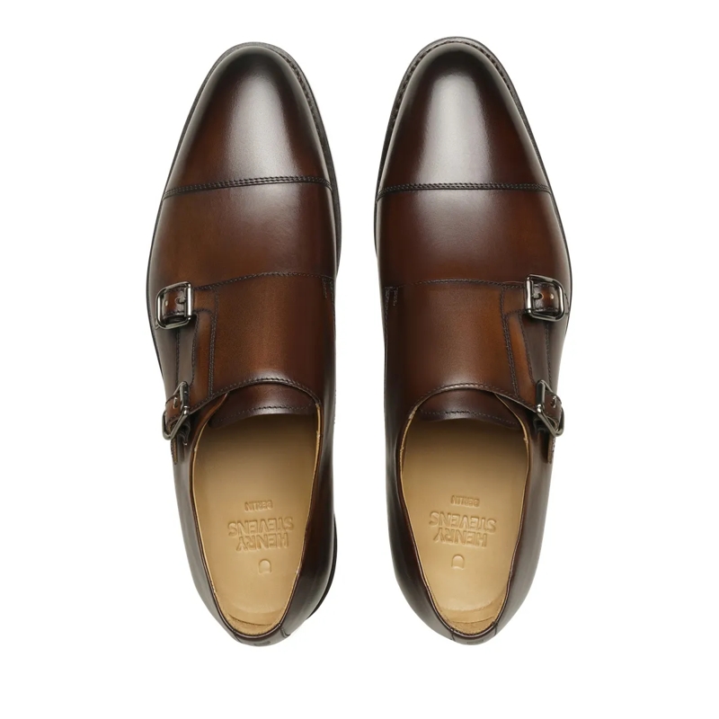 Henry Stevens Monkstraps Schnallenschuhe Marshall CDM dunkel-braun(Image 4)