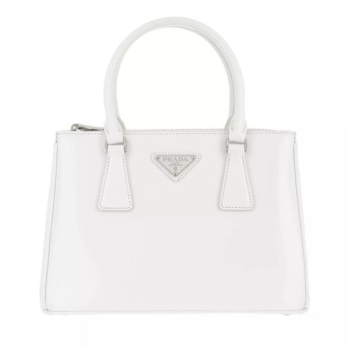 Prada Galleria Shopping Bag Leather Bianco Axelremsväska
