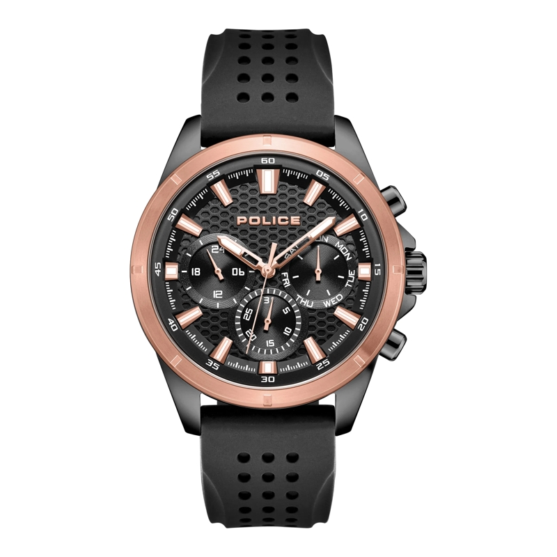 Police Automatikuhr Quarzuhr Motion schwarz