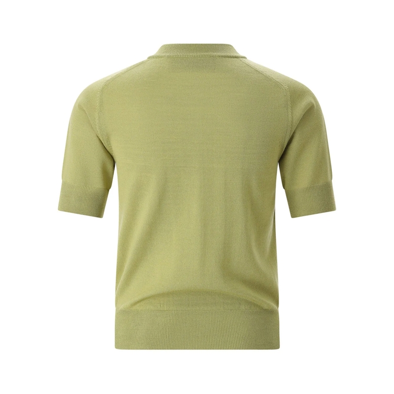 AMI Paris Cardigan Kurzarm-Strickjacke mit Logo grün(Image 3)