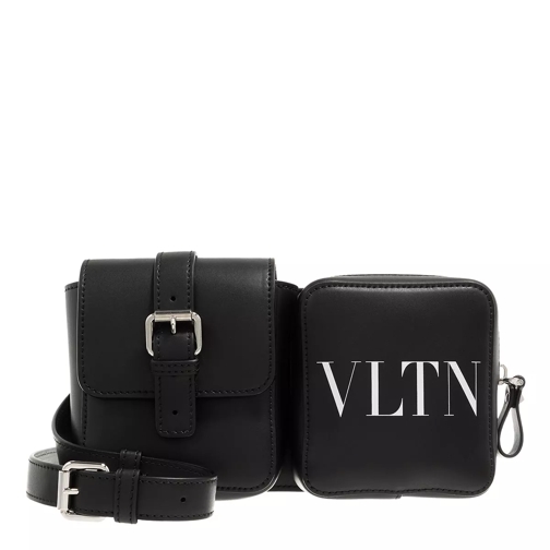 Valentino Garavani Medium Pouch Leather Black Crossbody Bag