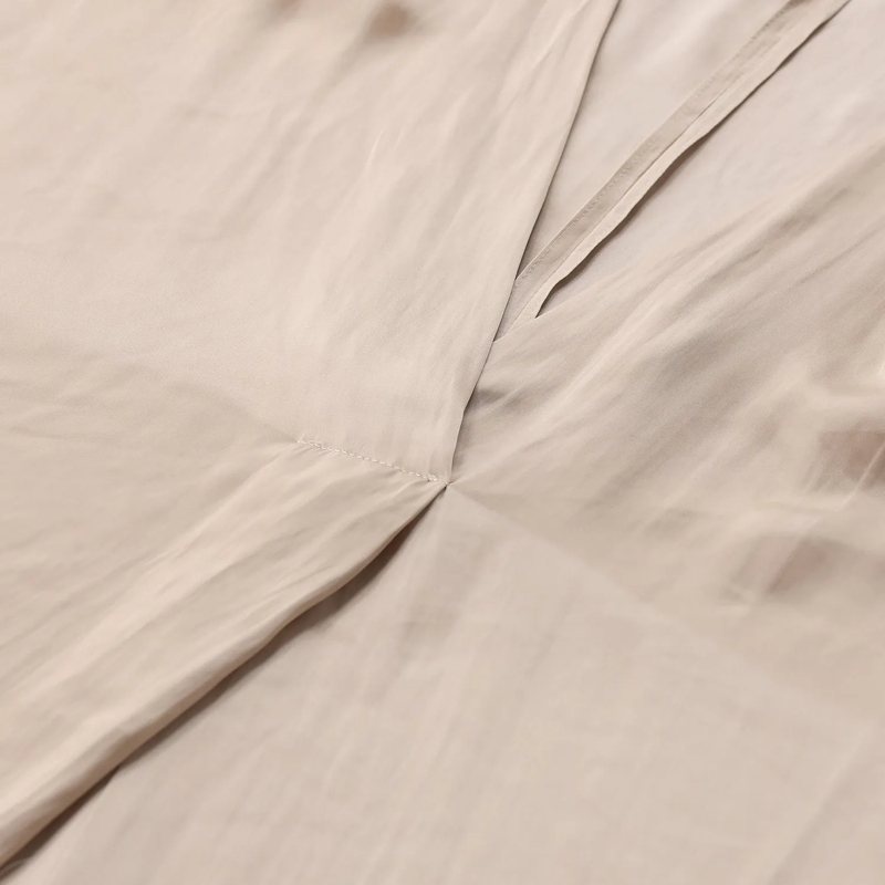 Luisa Cerano Chemisier Bluse aus Satin beige(Image 4)