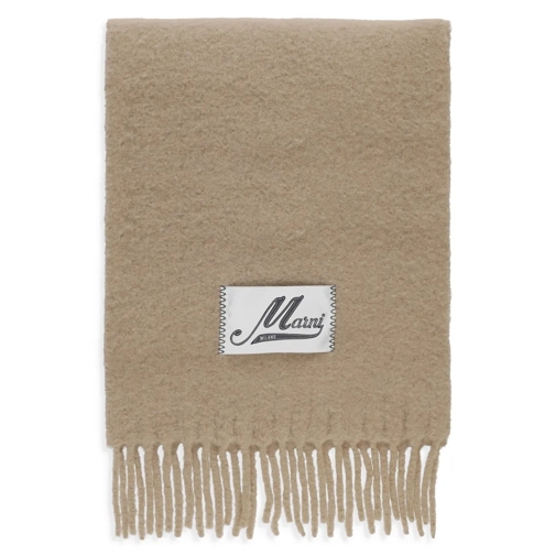 Marni Lichtgewicht Sjaal Brushed Alpaca Scarf Brown