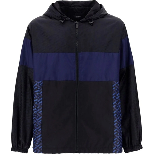 Versace Daunenjacken Versace Hooded Windbreaker Jacket blau