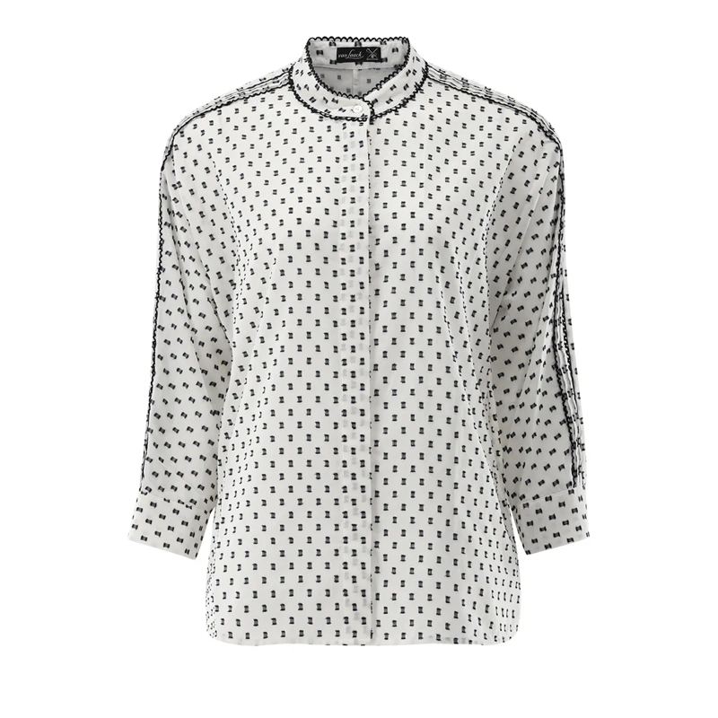 VAN LAACK Bluse Bluse Modern Fit Uni beige