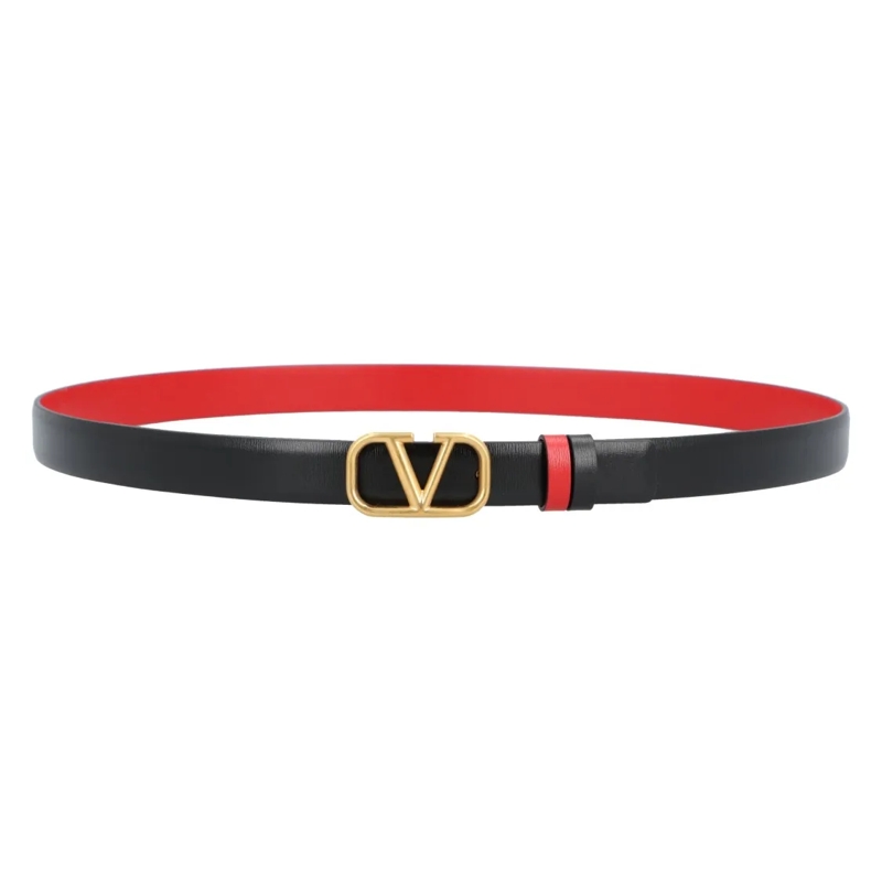 Valentino Garavani Riem Vlogo Signature Belt Black