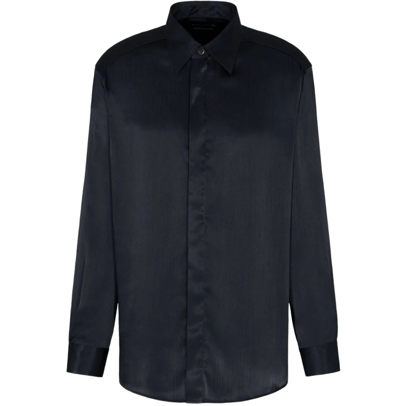 Emporio Armani Legeres Oberteil Shirts Black schwarz