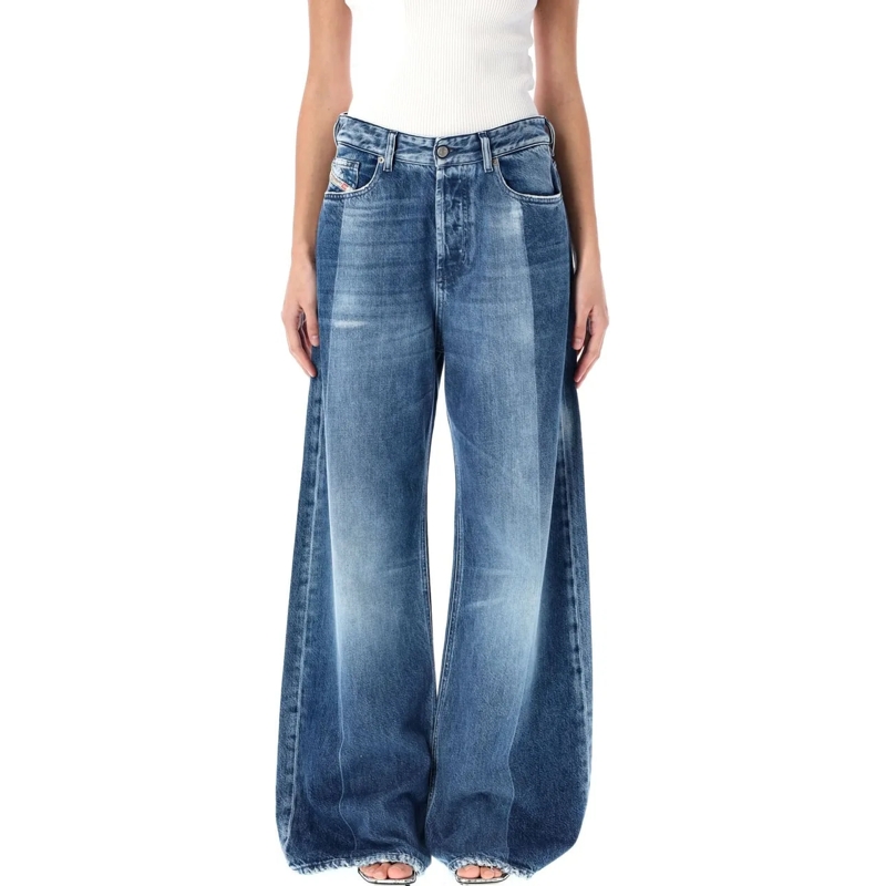 Diesel Rechte Been Jeans Jeans Blue blau