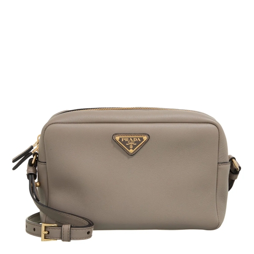 Prada Crossbody Bag Woman Grainy Camera Crossbody Bag Dove Grey