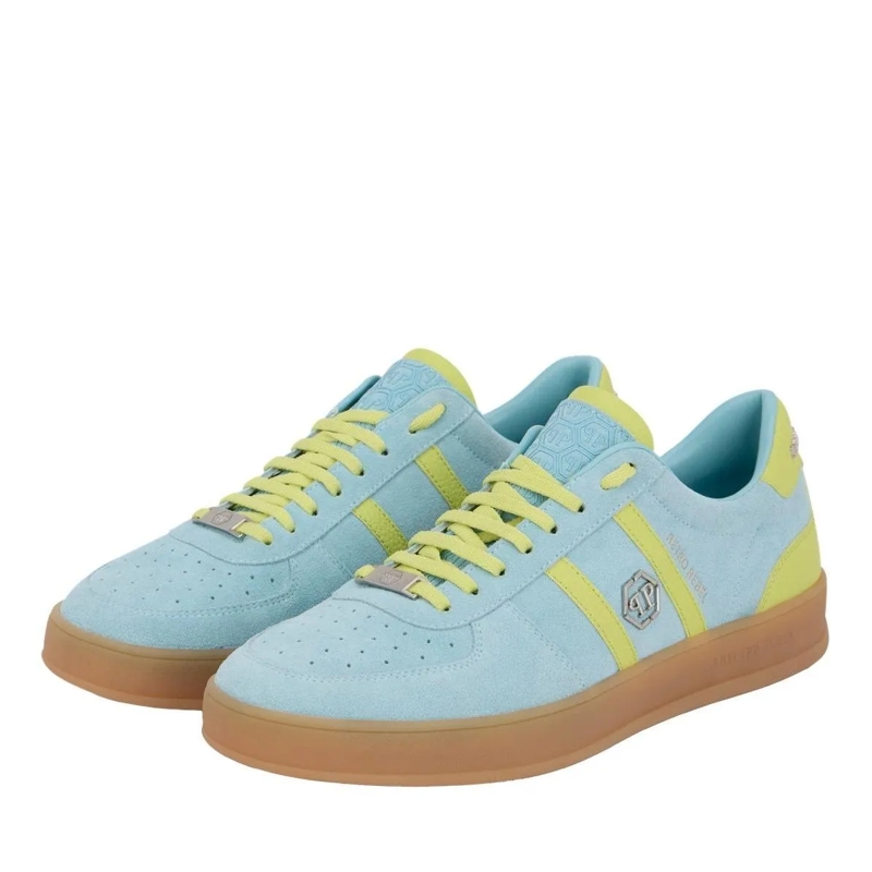 Philipp Plein Low-Top-Sneaker Low-Top Sneakers Retro Rebel hell-blau