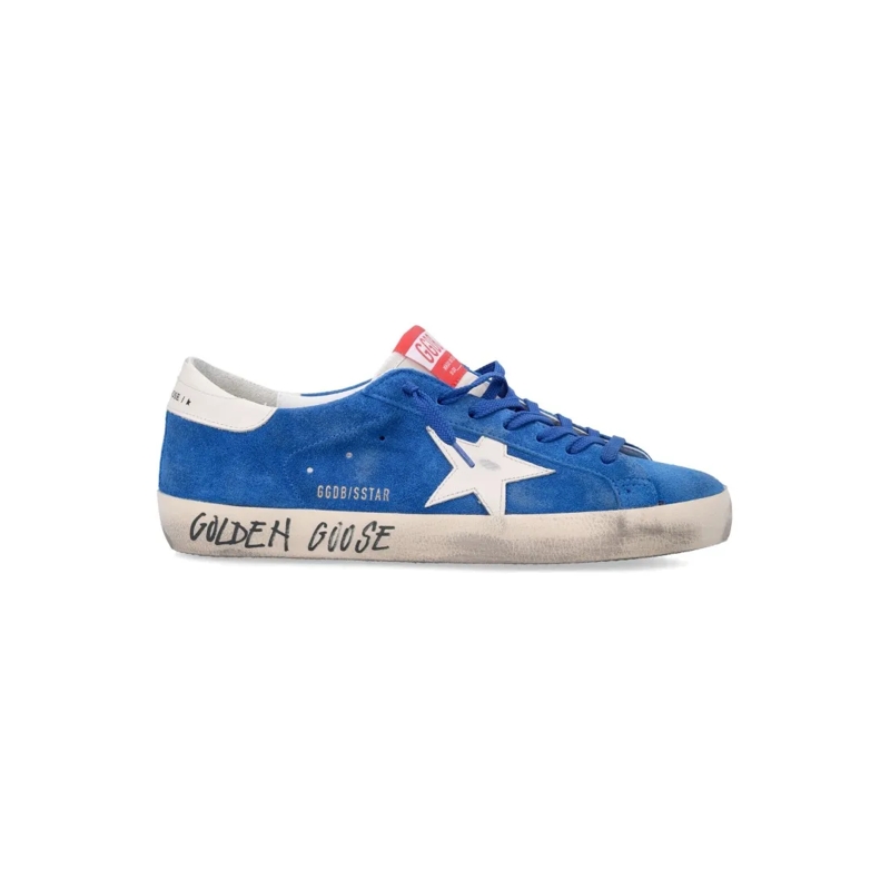 Golden Goose Lage-top sneaker Distressed Blue Suede Low-Top Sneakers With Contra Blue