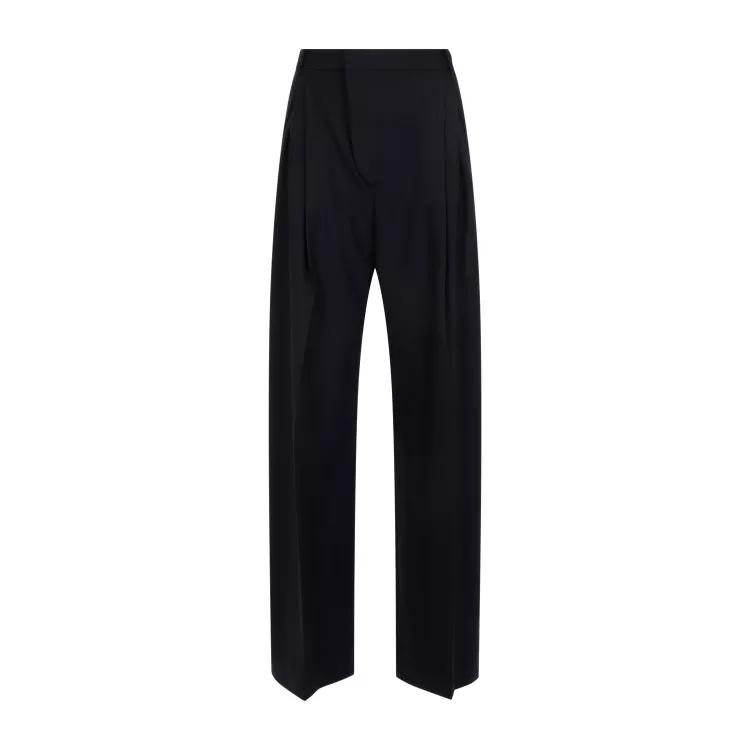 Victoria Beckham - Blue Midnight Wool Wide Leg Trousers - Größe 6 - blue