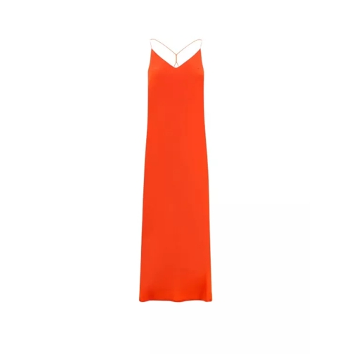 The Nina Studio Silk Long Dress Orange Klänningar