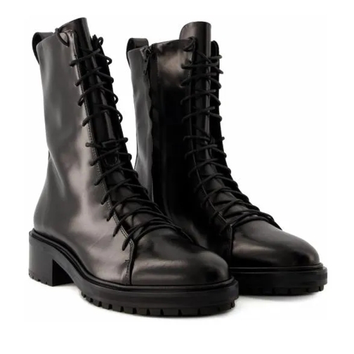 Aeydē Isa Ankle Boots - Leather - Black Black Bottes à lacets