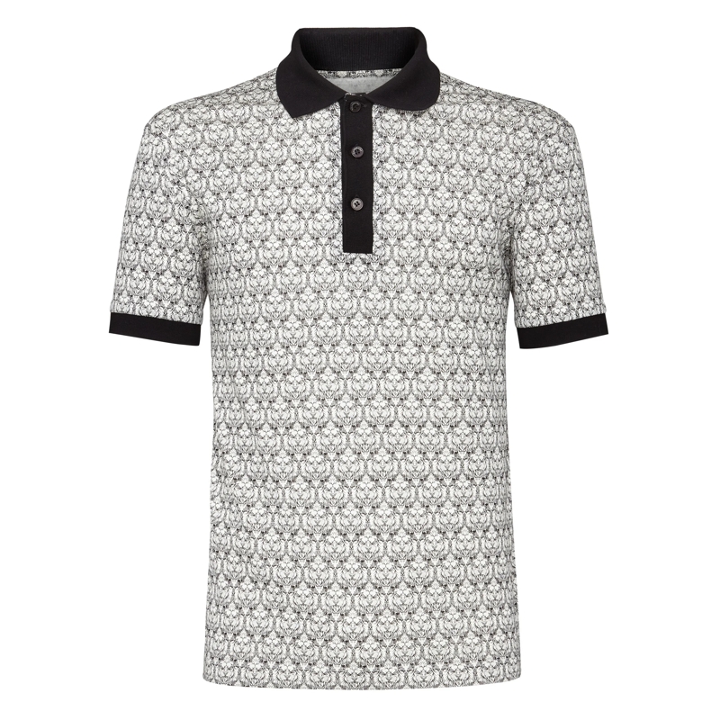 BILLIONAIRE Top Poloshirt Lion weiss