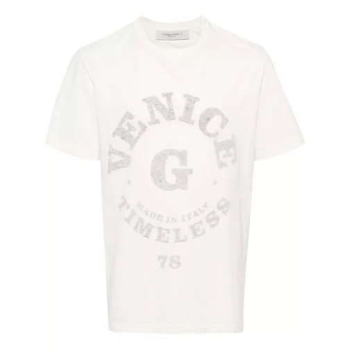Golden Goose Venice G T-Shirt Ecru White 