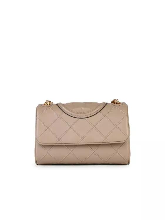 Tory Burch Shopper - Fleming%27 Small Leather Crossbody Bag Nude - Gr. unisize - in Beige - für Damen