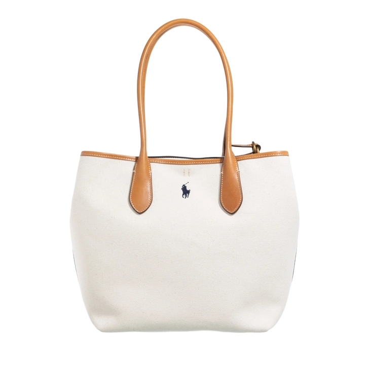 Polo Ralph Lauren Md Blpt Tte Tote Medium Natural Navy Tote