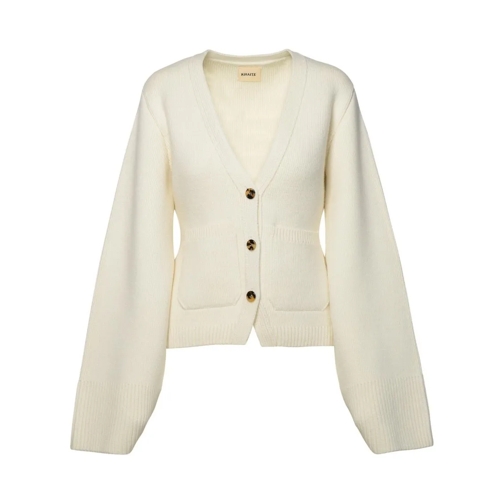 Khaite Strickjacke 'Scarlet' Ivory Cashmere Cardigan Neutrals