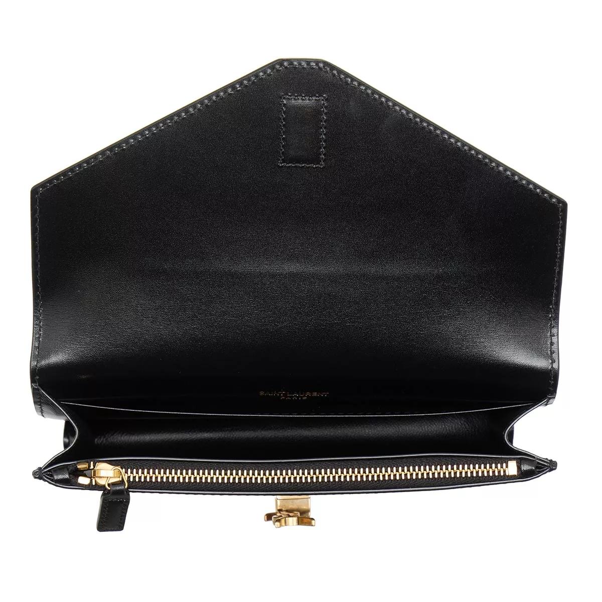 Saint Laurent Crossbody bags Envelope Mini Smooth Leather Bag in zwart
