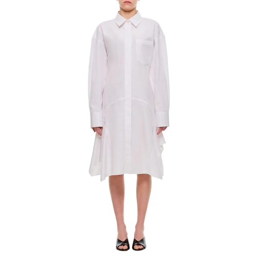 Stella McCartney Midi-Kleider Cotton Shirt Dress White