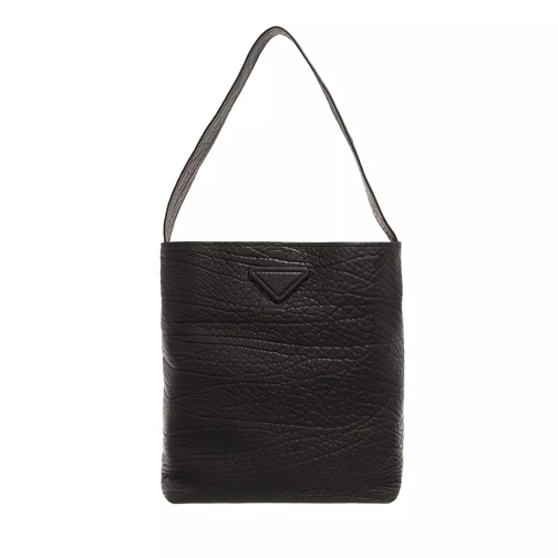 Prada Full-Grain Leather Bag Black Hobo Bag