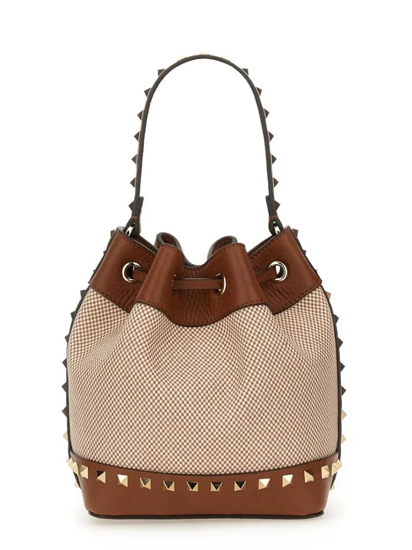 Valentino Garavani Bucket bags "Rockstud" Bag in bruin
