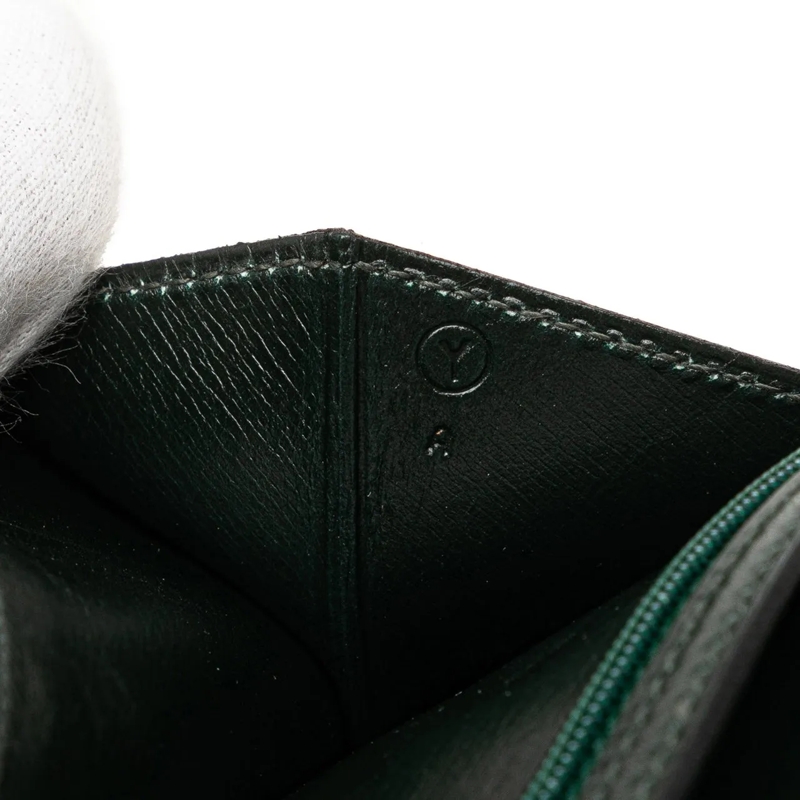 Hermès Geldbörse Box Calf Bearn Wallet grün