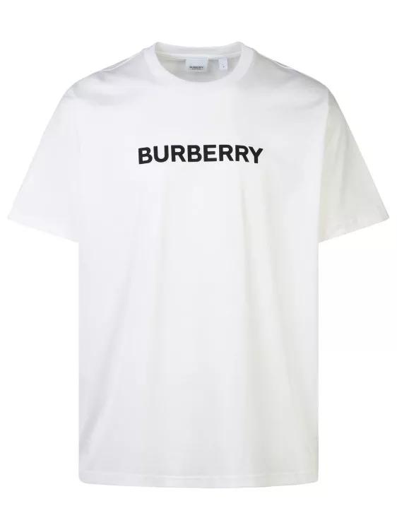 Burberry - Harriston%27 White Cotton T-Shirt - Größe M - white