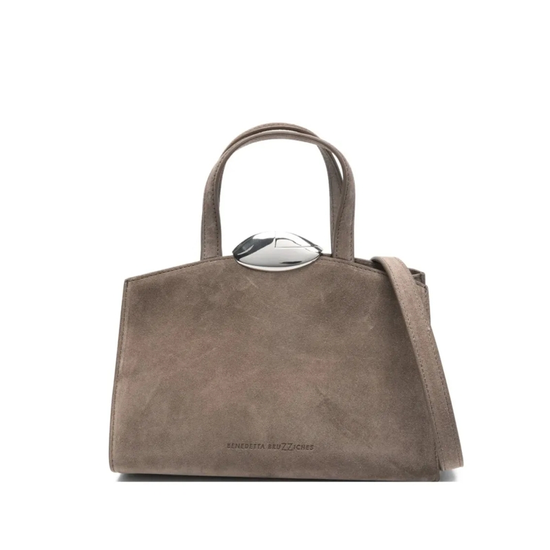 Benedetta Bruzziches Schultertasche Structured Handbag With Detachable Shoulder Strap Brown
