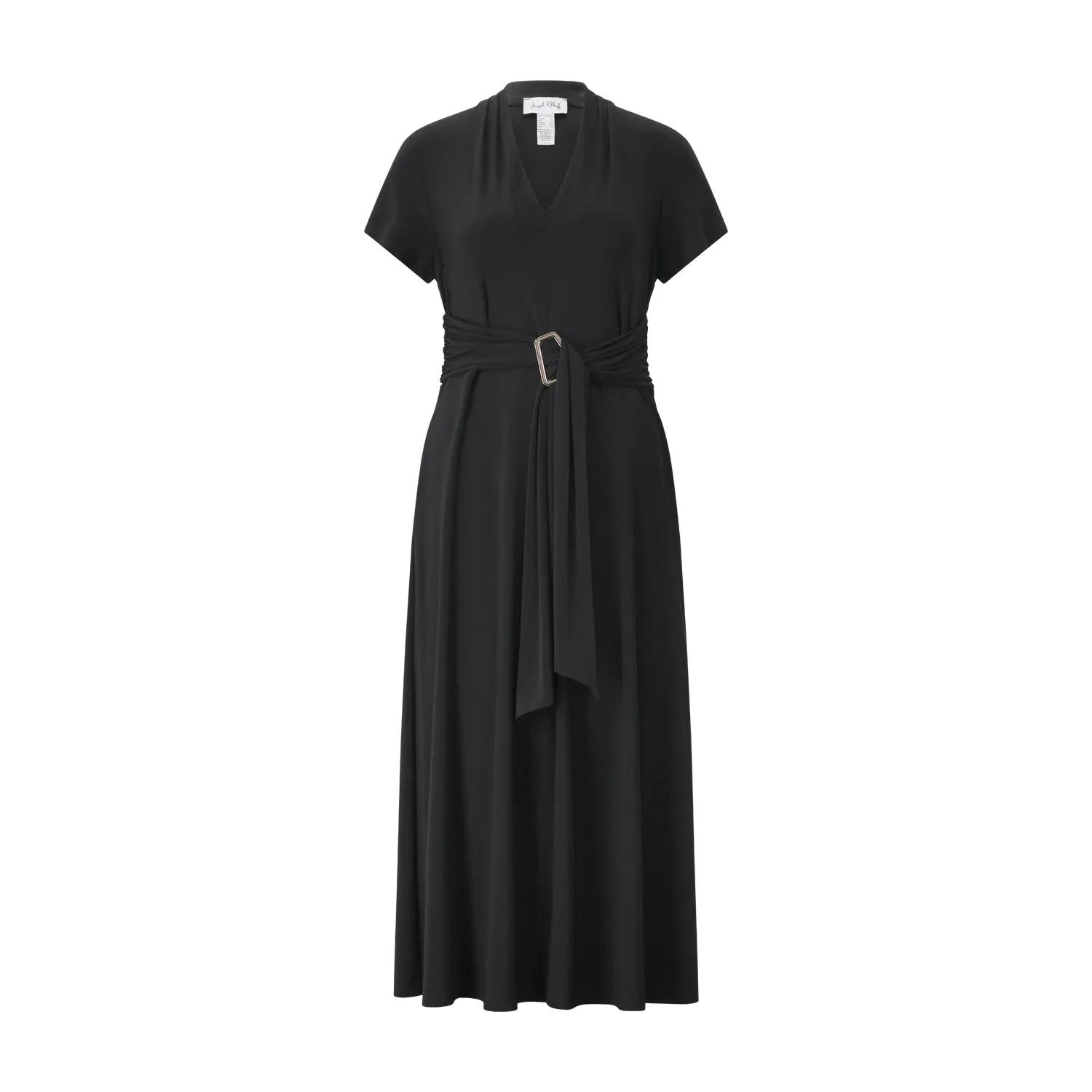 Thumbnail - Joseph Ribkoff - Maxikleid mit Gürtel - Größe 44 - schwarz