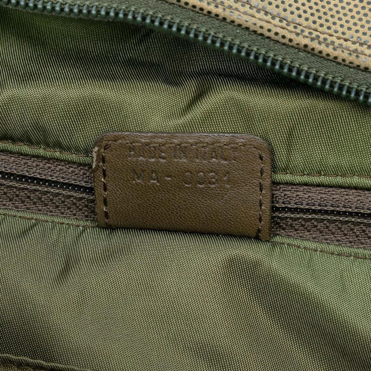 Thumbnail - Christian Dior Crossbody Bags - Camouflage Coated Canvas Double Saddle Bowler Bag - Gr. unisize - in Grün - für Damen