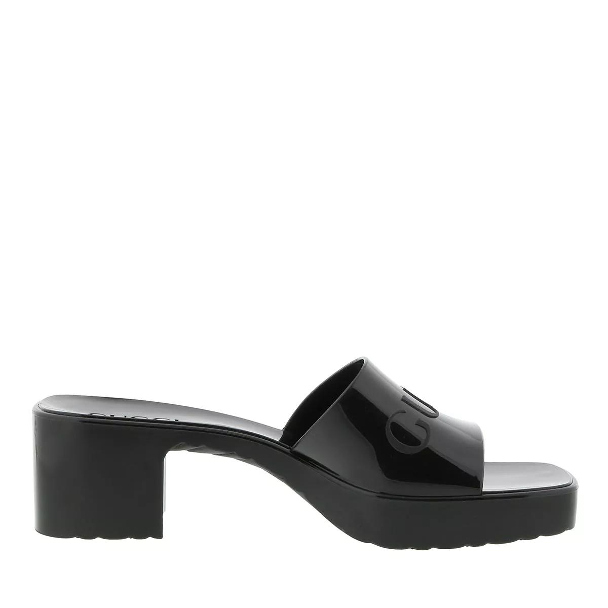 Gucci rubber 2025 sandals black